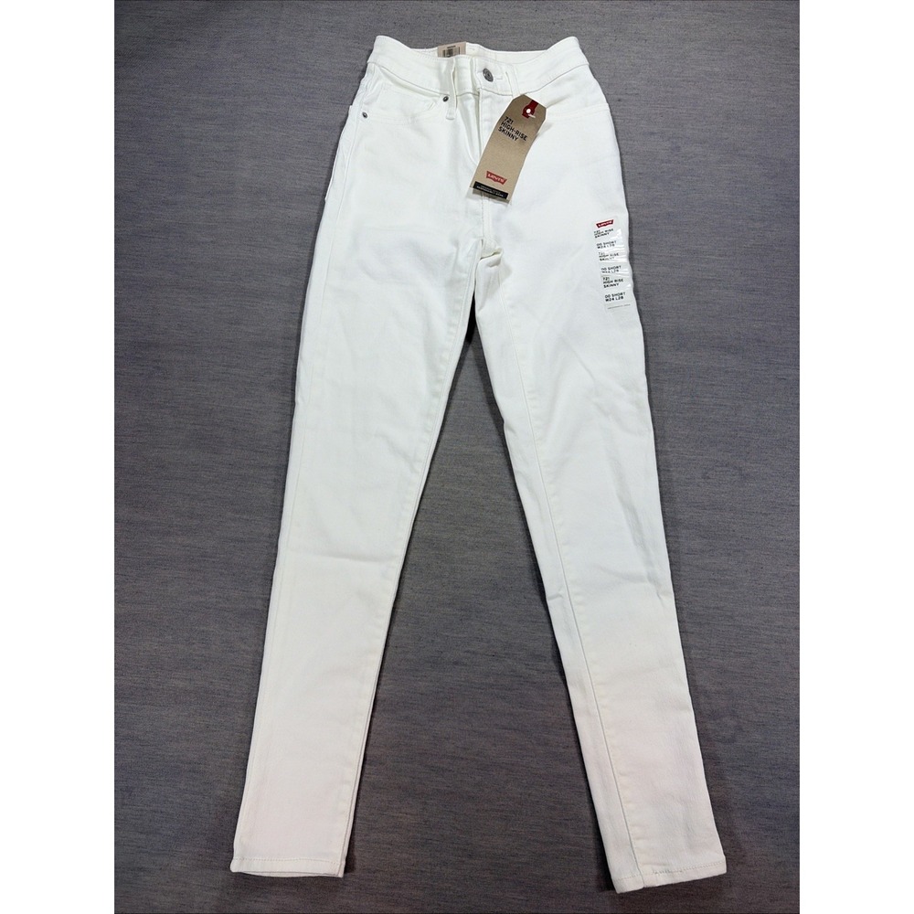 Levi's 721 High Rise Skinny Jeans Women's 24x28 White Denim New With Tags